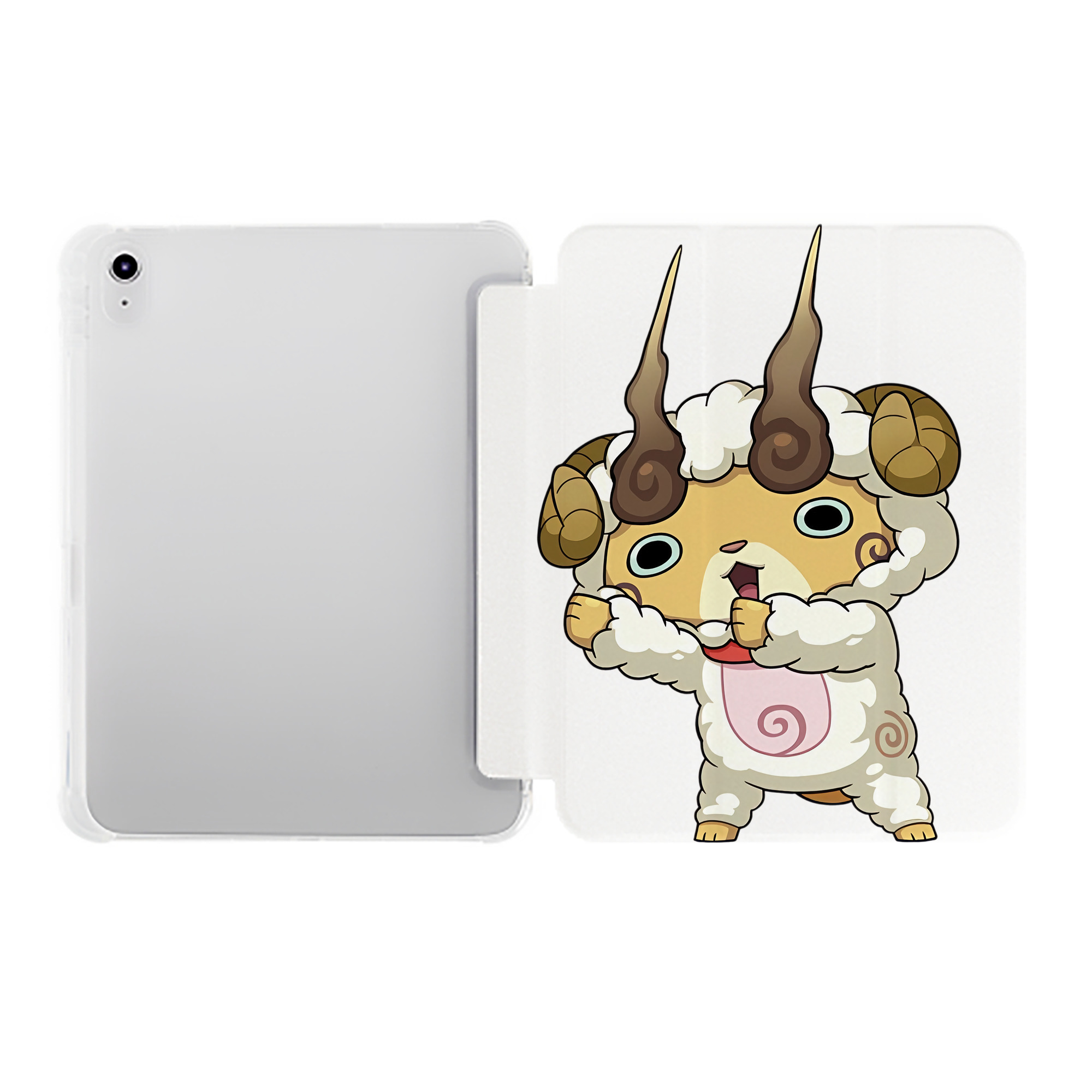（画像用） 妖怪ウォッチ Yo-kai Watch IPad ケース ペン収納付き 三つ折りスタンド PUレザー×シリコン 対応機種9.5/10.5/10.9インチ